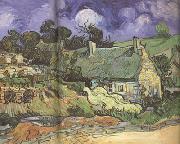 Vincent Van Gogh Thatched Cottages in Cordeville (nn04) china oil painting reproduction